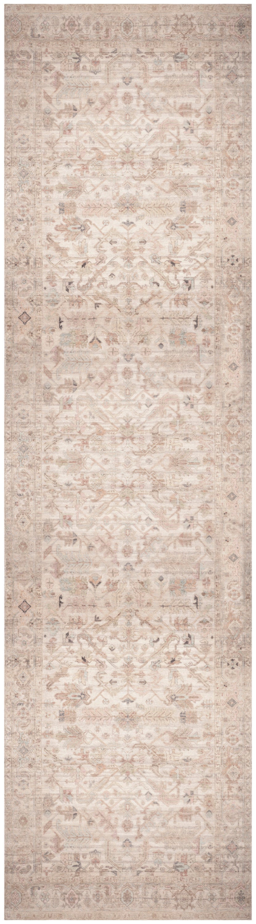 Nourison Vintage Washables 2'2" x 8' Beige Vintage Indoor Rug