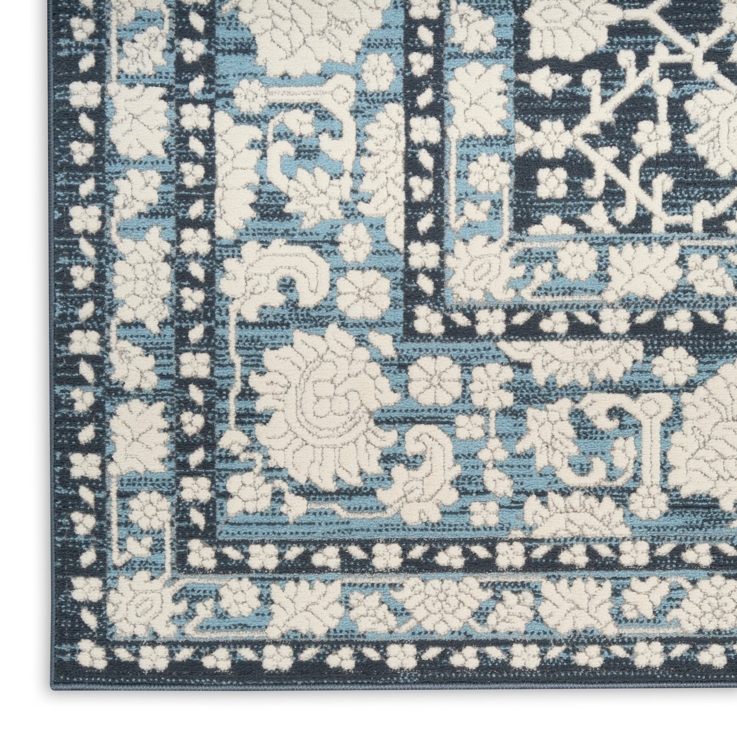 Nourison Grace 7'10" x 9'10" Blue Vintage Indoor Rug