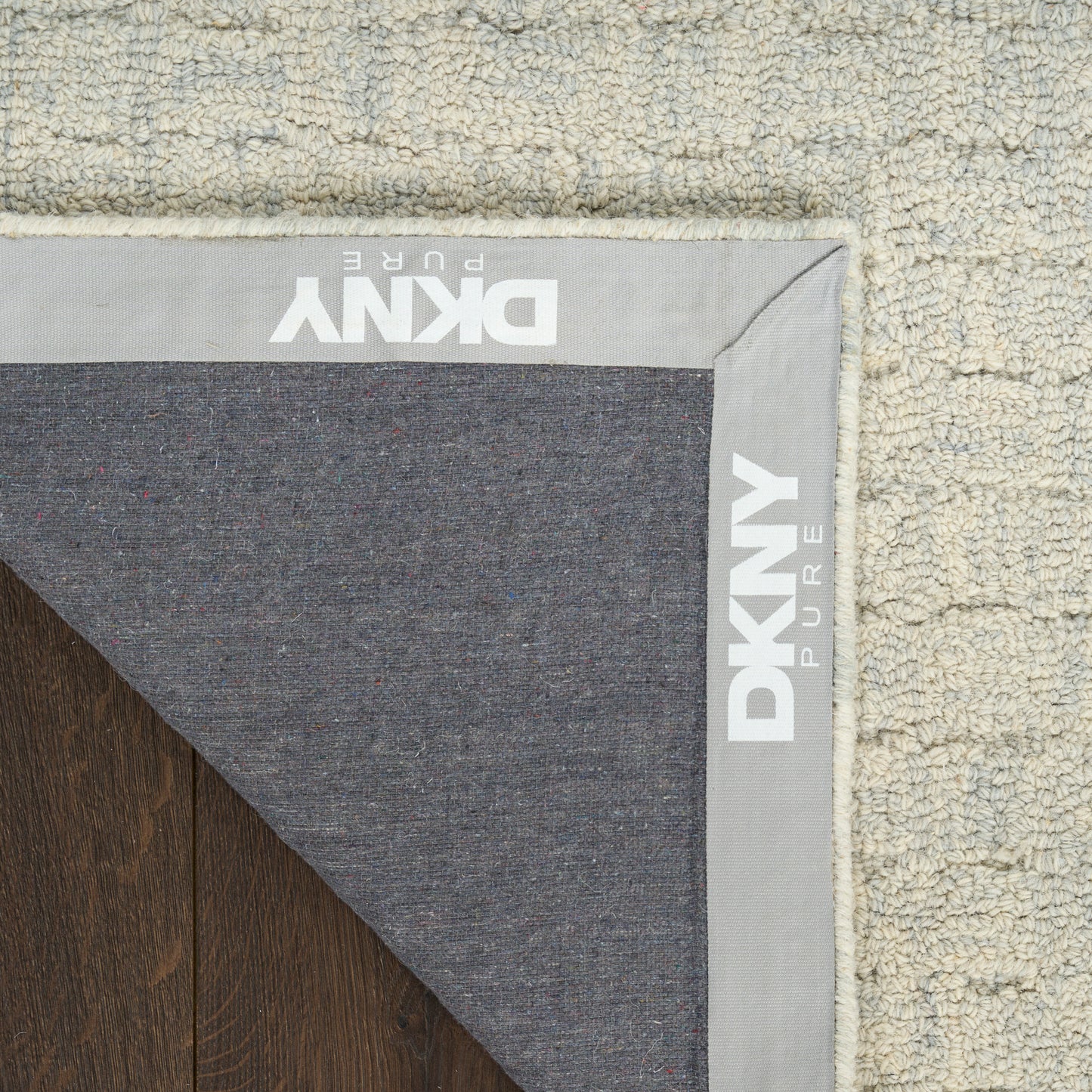 DKNY Pure Grids 5'3" x 7'3" Light Blue Contemporary Indoor Rug