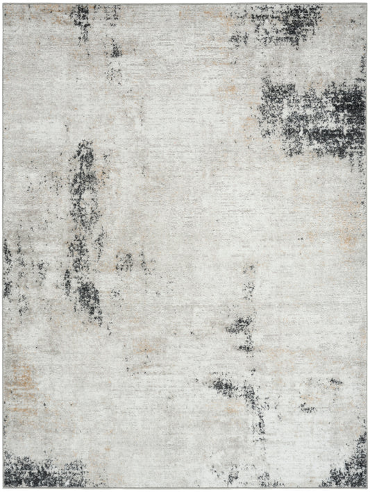 Nourison Dekor 5'3" x 7' Grey Charcoal Modern Indoor Rug