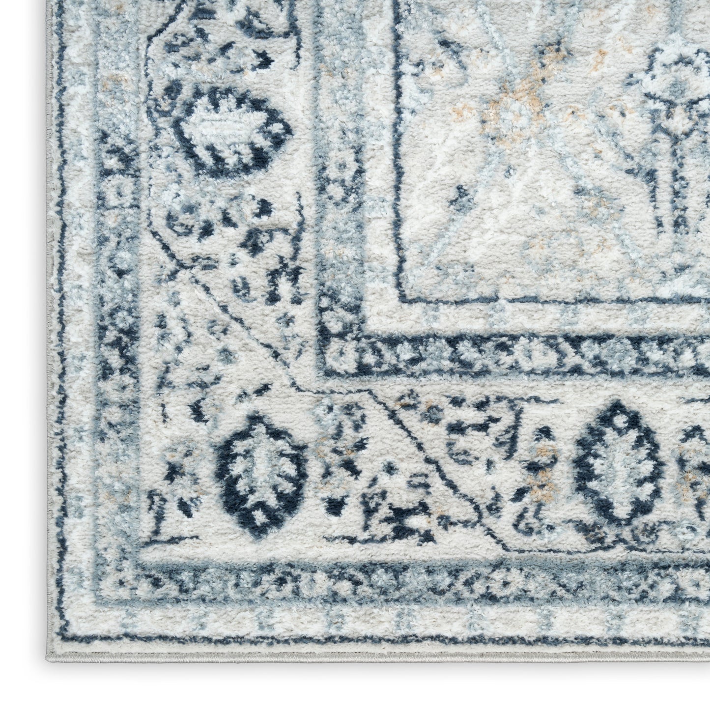 Nourison Dekor 4' x 6' Grey Navy Vintage Indoor Rug