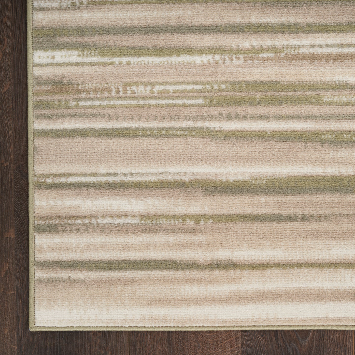 Nourison Jubilant 2' x 6' Green Ivory Modern Indoor Rug