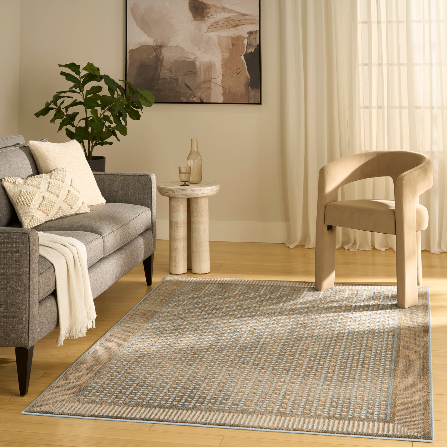 Nourison Nordic 4' x 6' Multicolor Modern Indoor Rug