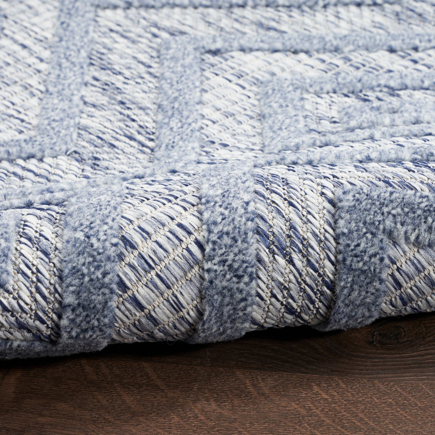 Nourison Versatile 9' x 12' Denim Blue Modern Rug