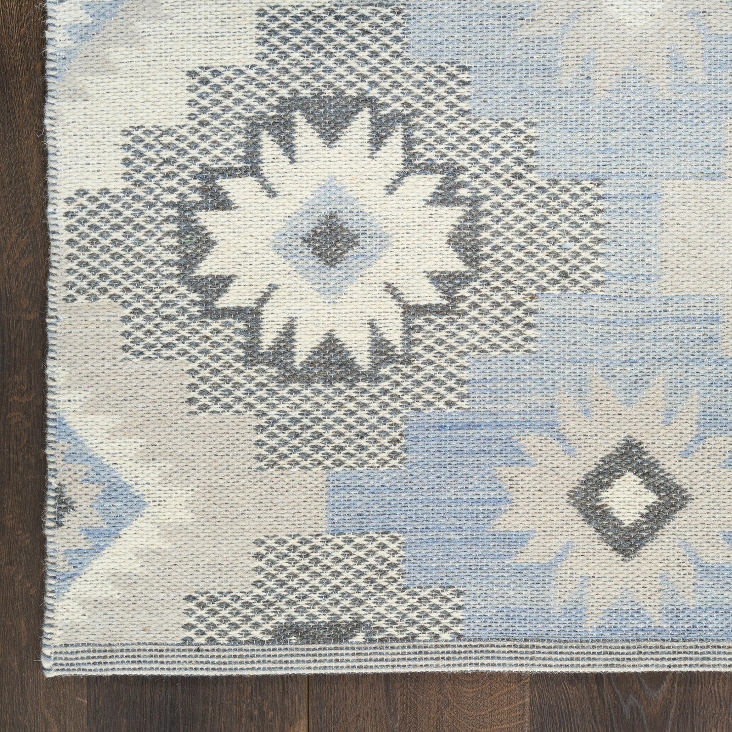 Nourison Copenhagen 5' x 7' Ivory Blue Modern Indoor Rug