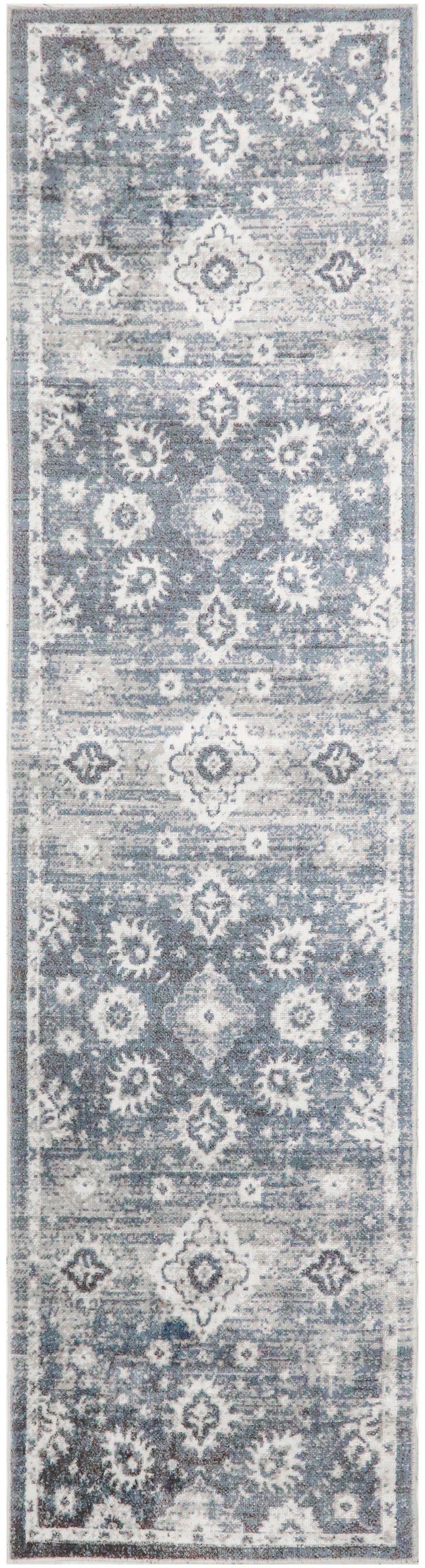 Nourison Astra Machine Washable 2'2" x 8' Denim Vintage Indoor Rug