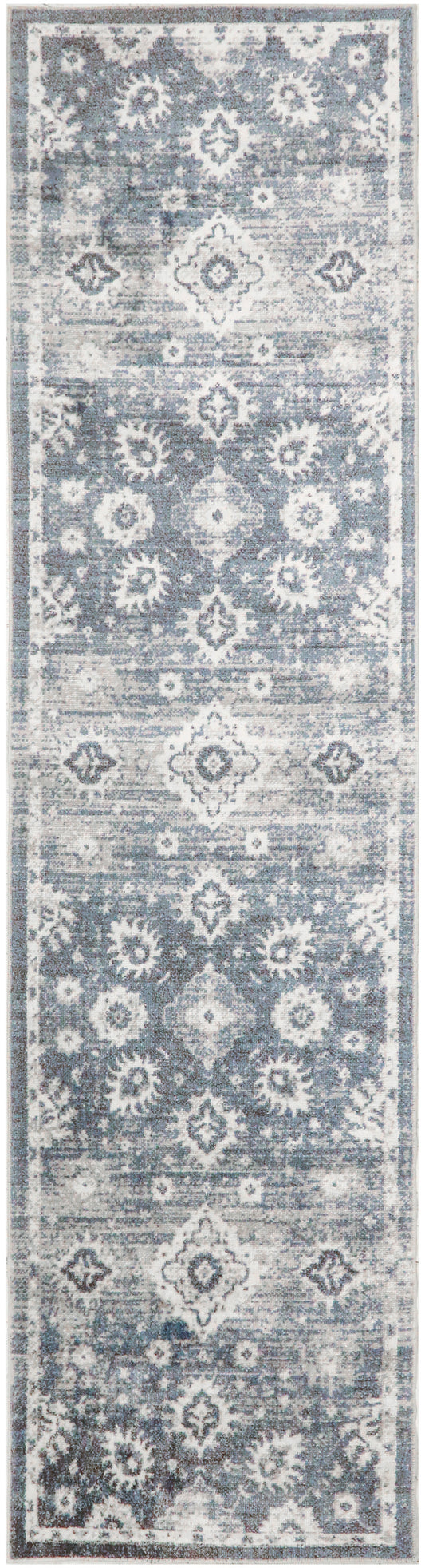 Nourison Astra Machine Washable 2'2" x 8' Denim Vintage Indoor Rug