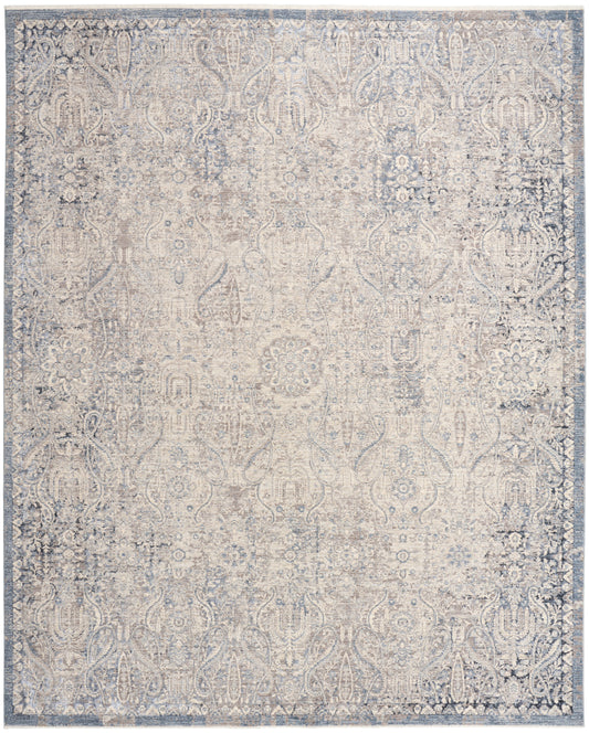 Nourison Sultana 9' x 12' Grey Blue Vintage Indoor Rug
