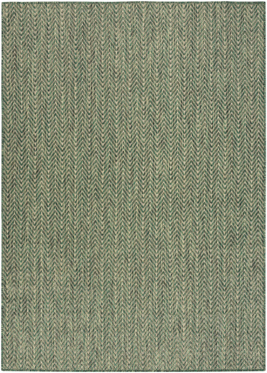 Nourison Horizon Indoor/Outdoor 5' x 7' Green Modern Rug