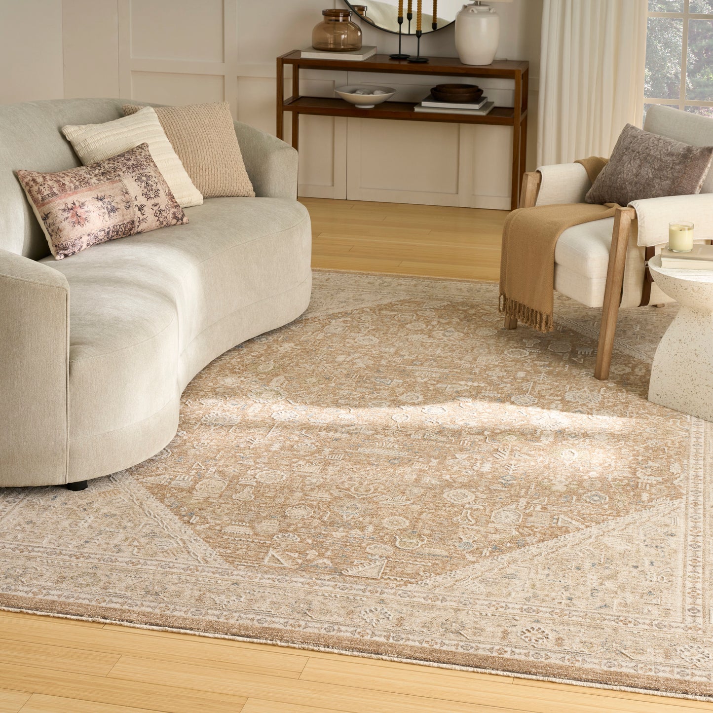 Nourison Retreat 9'6" x 13'2" Mocha Vintage Indoor Rug