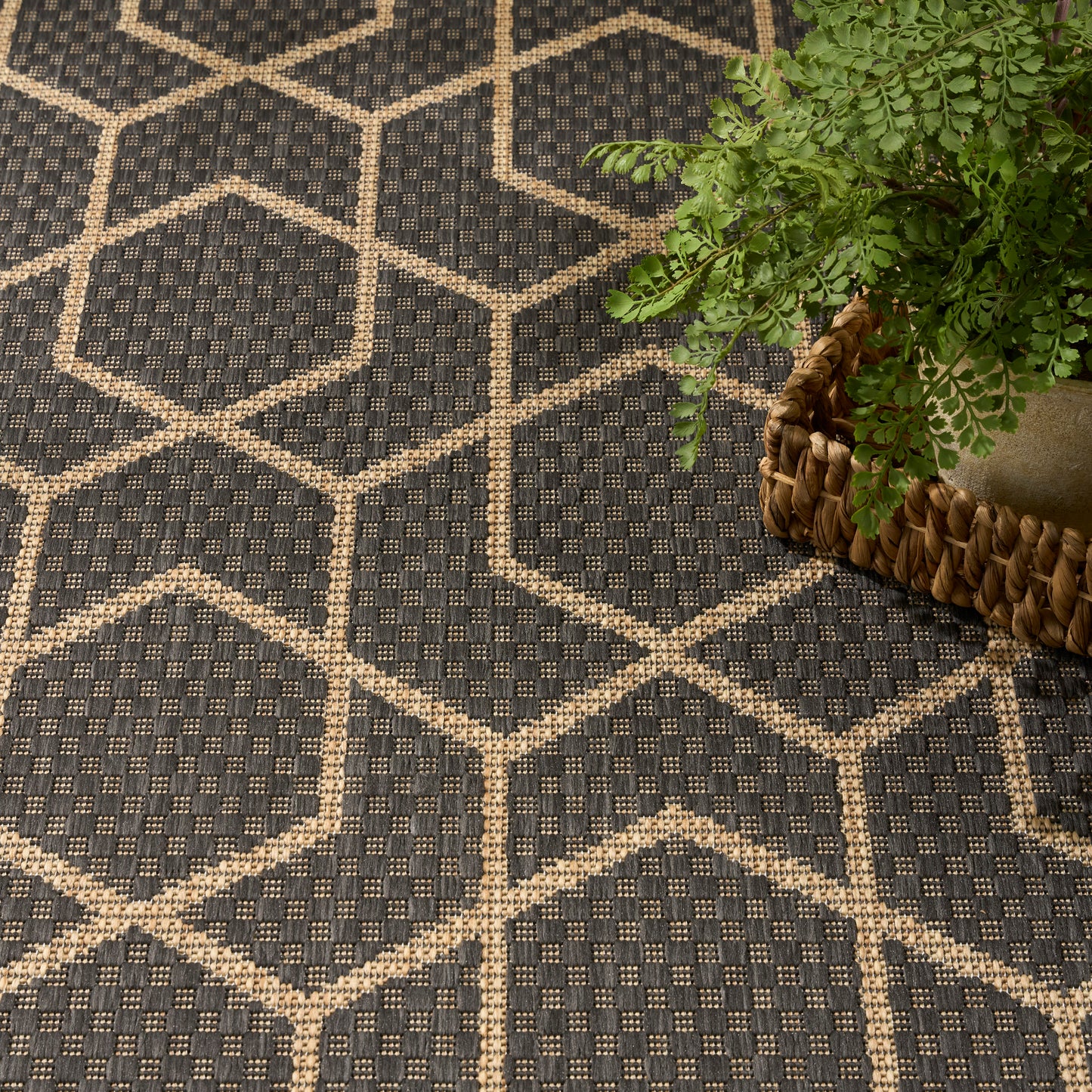 Nourison Horizon Indoor/Outdoor 8' x 10' Charcoal Modern Rug