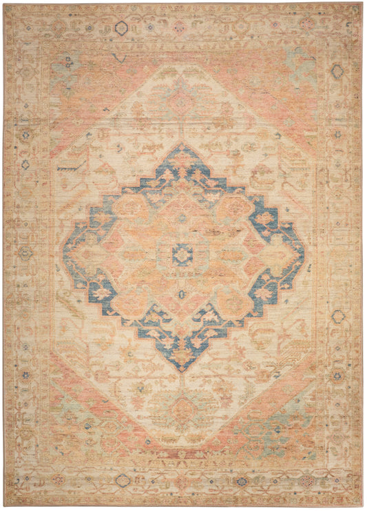 Nourison Vintage Washables 4' x 6' Multicolor Vintage Indoor Rug