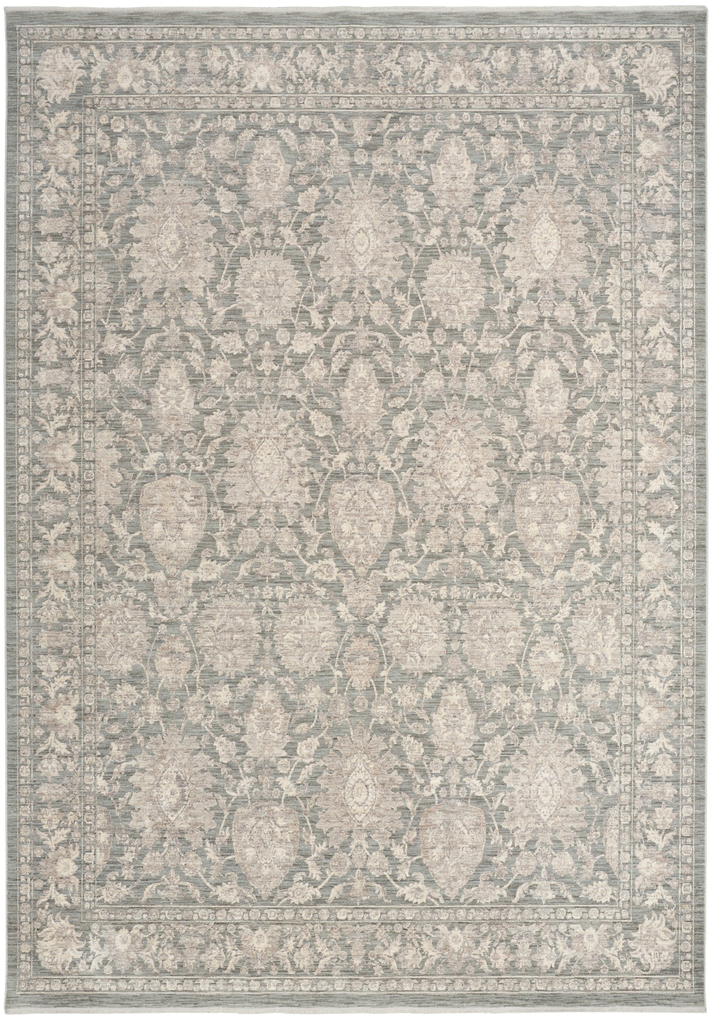 Nourison Shadows 5'3" x 7'3" Sage Ivory Vintage Indoor Rug