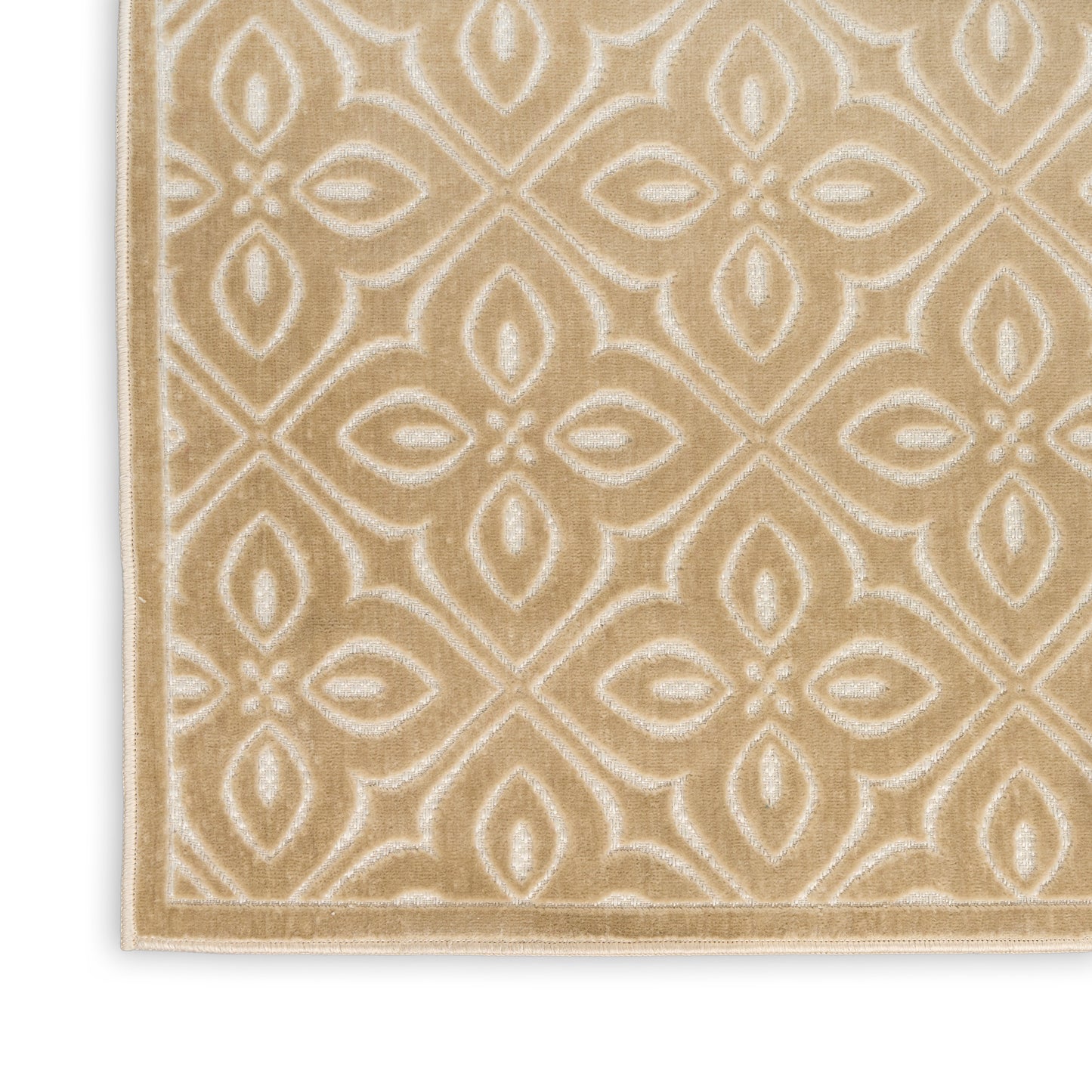 Nourison Washable Charm 2'2" x 10' Beige Ivory Contemporary Indoor Rug