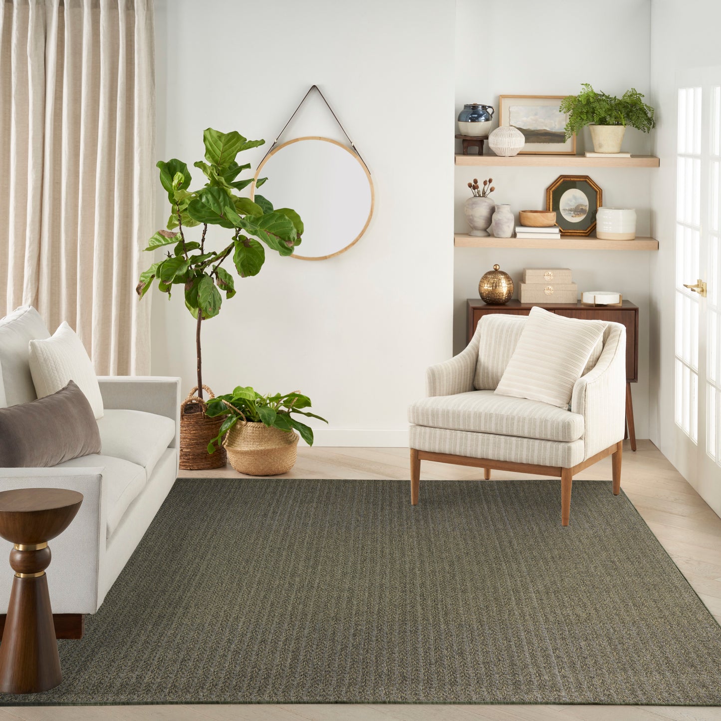 Nourison Tulum 9' x 12' Olive Outdoor Rug