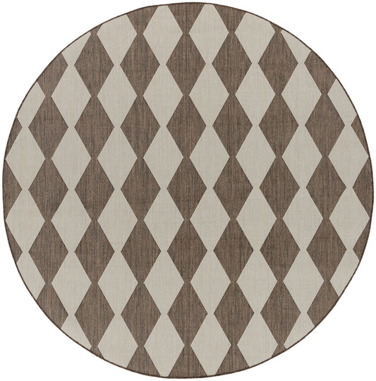 Nourison Positano 8' x Round Natural Modern Rug
