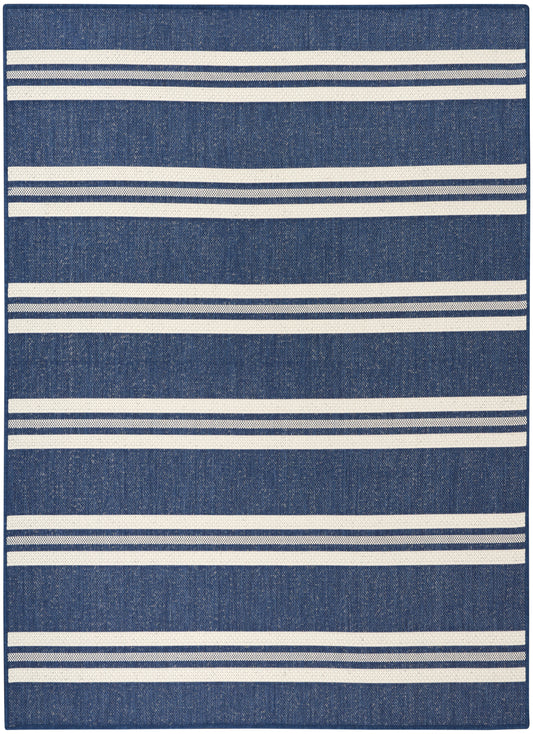 Nourison Horizon Indoor/Outdoor 4' x 6' Navy Modern Rug