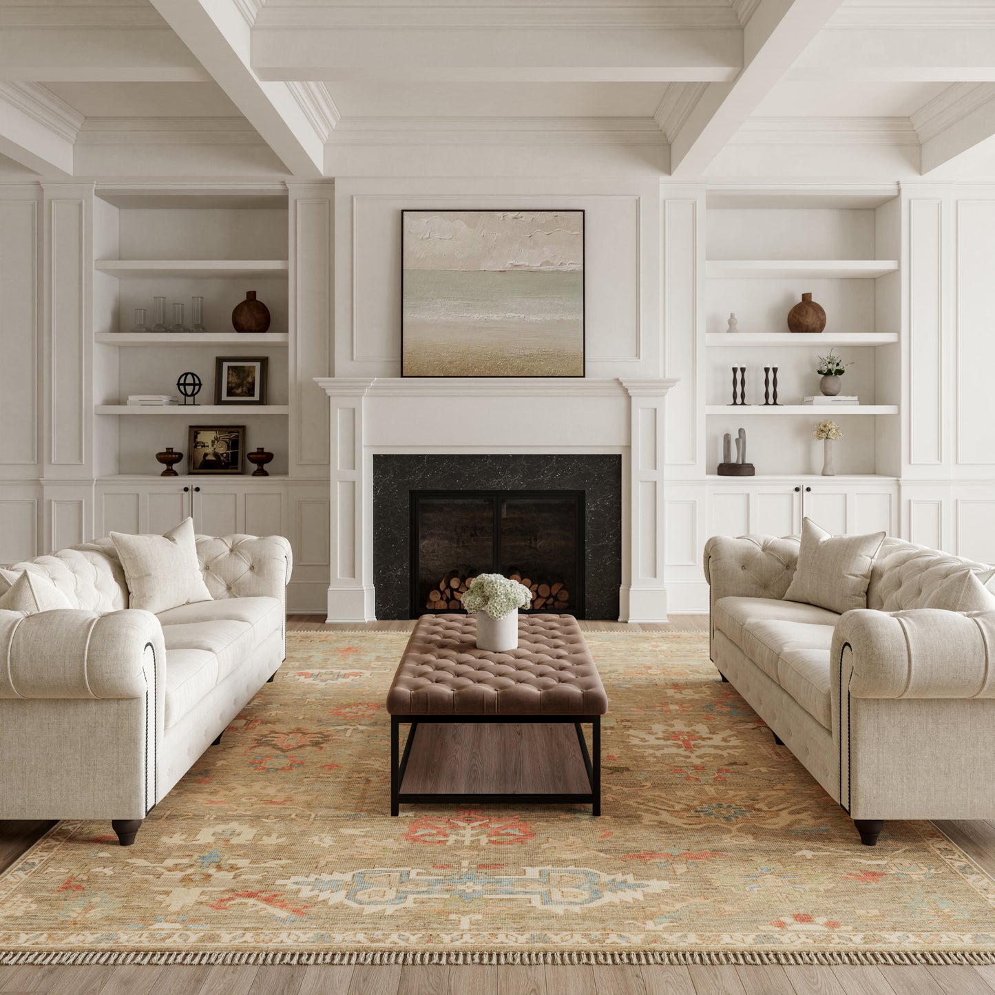 Nourison Heritage Vine 12' x 15' Charcoal Vintage Indoor Rug