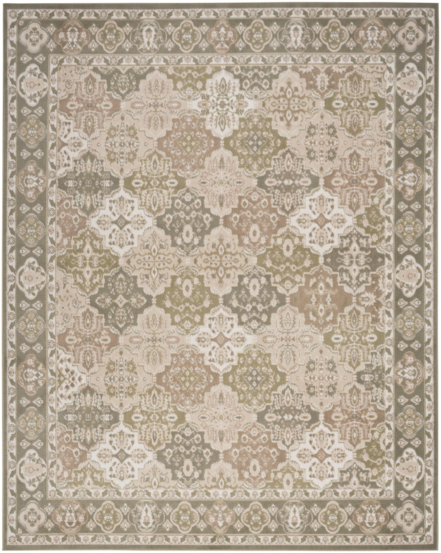 Nourison Grafix 3'9" x 5'9" Green Vintage Indoor Rug
