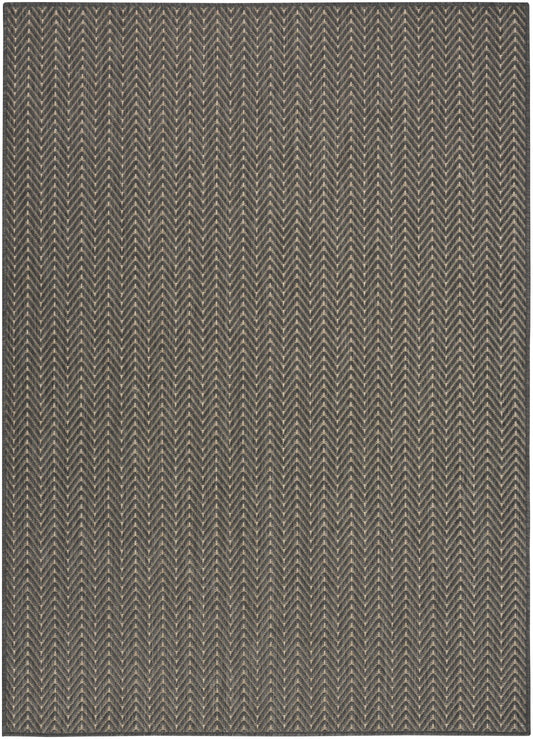 Nourison Horizon Indoor/Outdoor 5' x 7' Charcoal Modern Rug