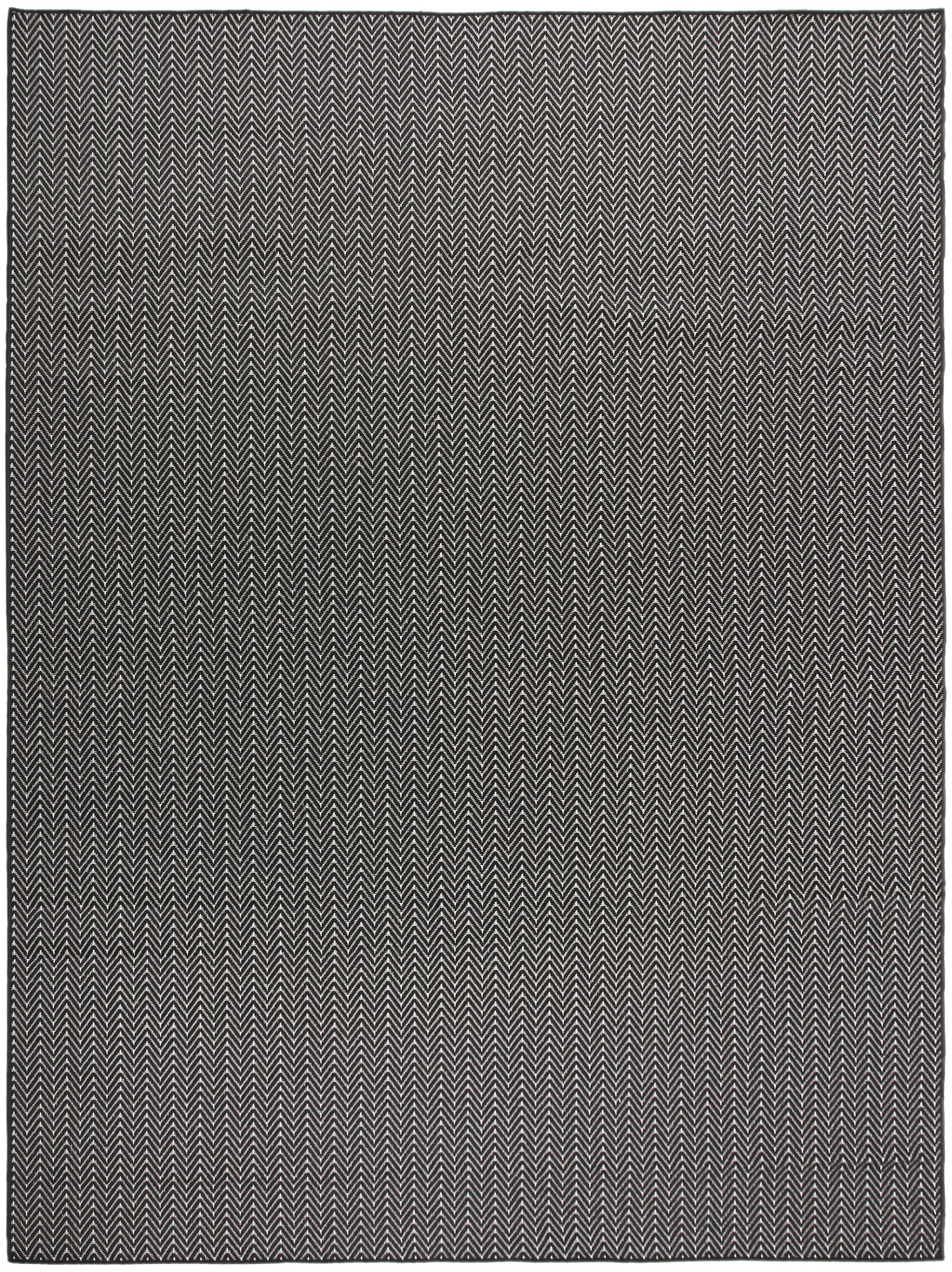 Nourison Horizon Indoor/Outdoor 9' x 12' Black Modern Rug