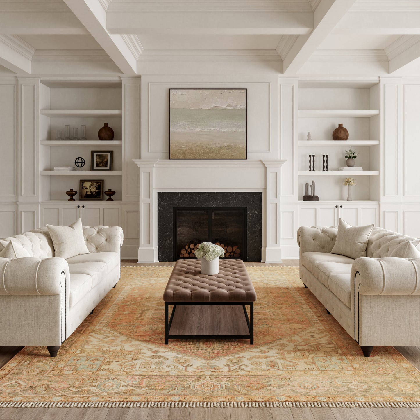 Nourison Heritage Vine 12' x 15' Rust Vintage Indoor Rug