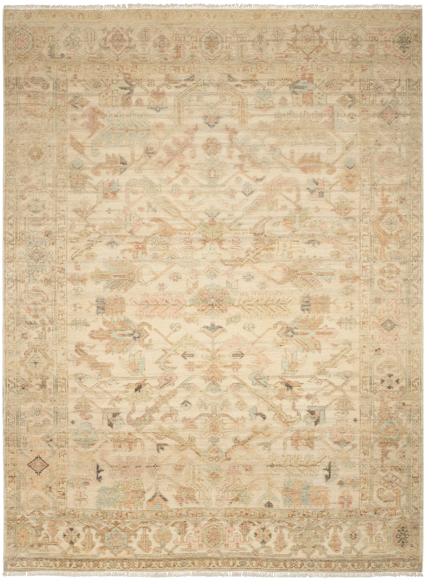 Nourison Heritage Vine 12' x 15' Beige Vintage Indoor Rug