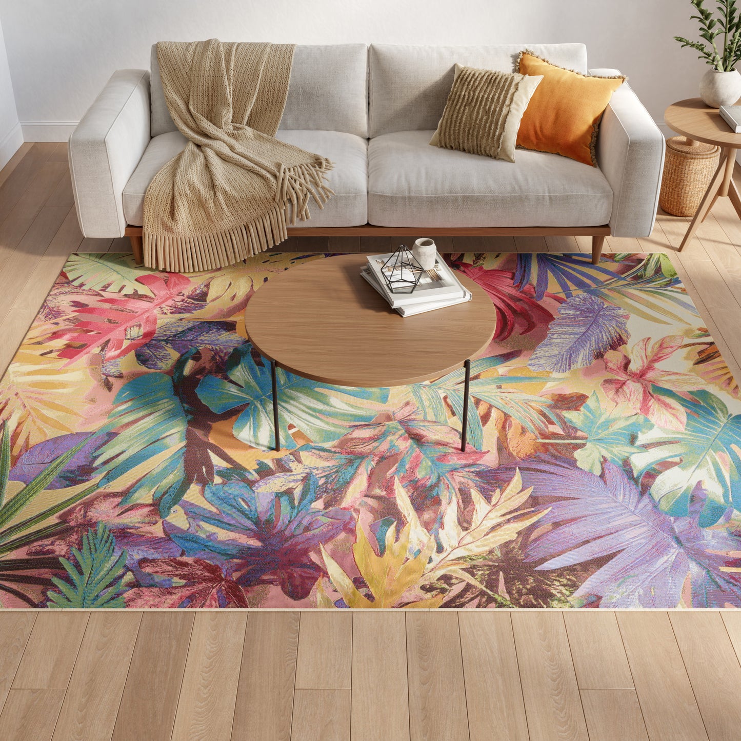 Nourison Color Splash 4' x 6' Multicolor Tropical Rug