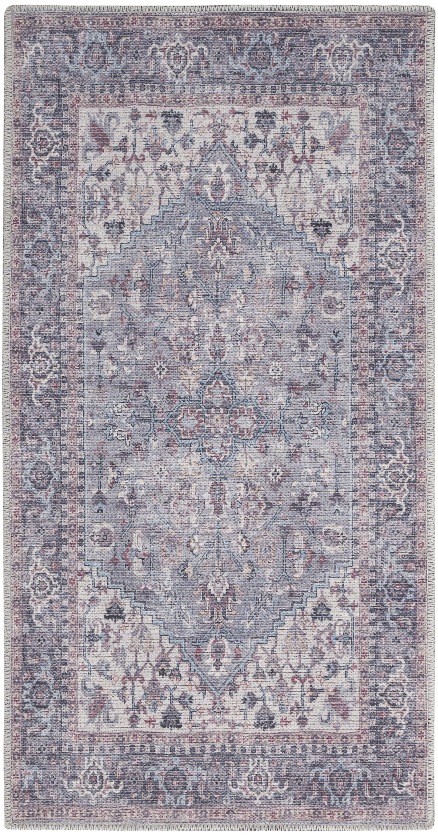 Nourison New Concept Washables 2' x 3'9" Grey Vintage Indoor Rug
