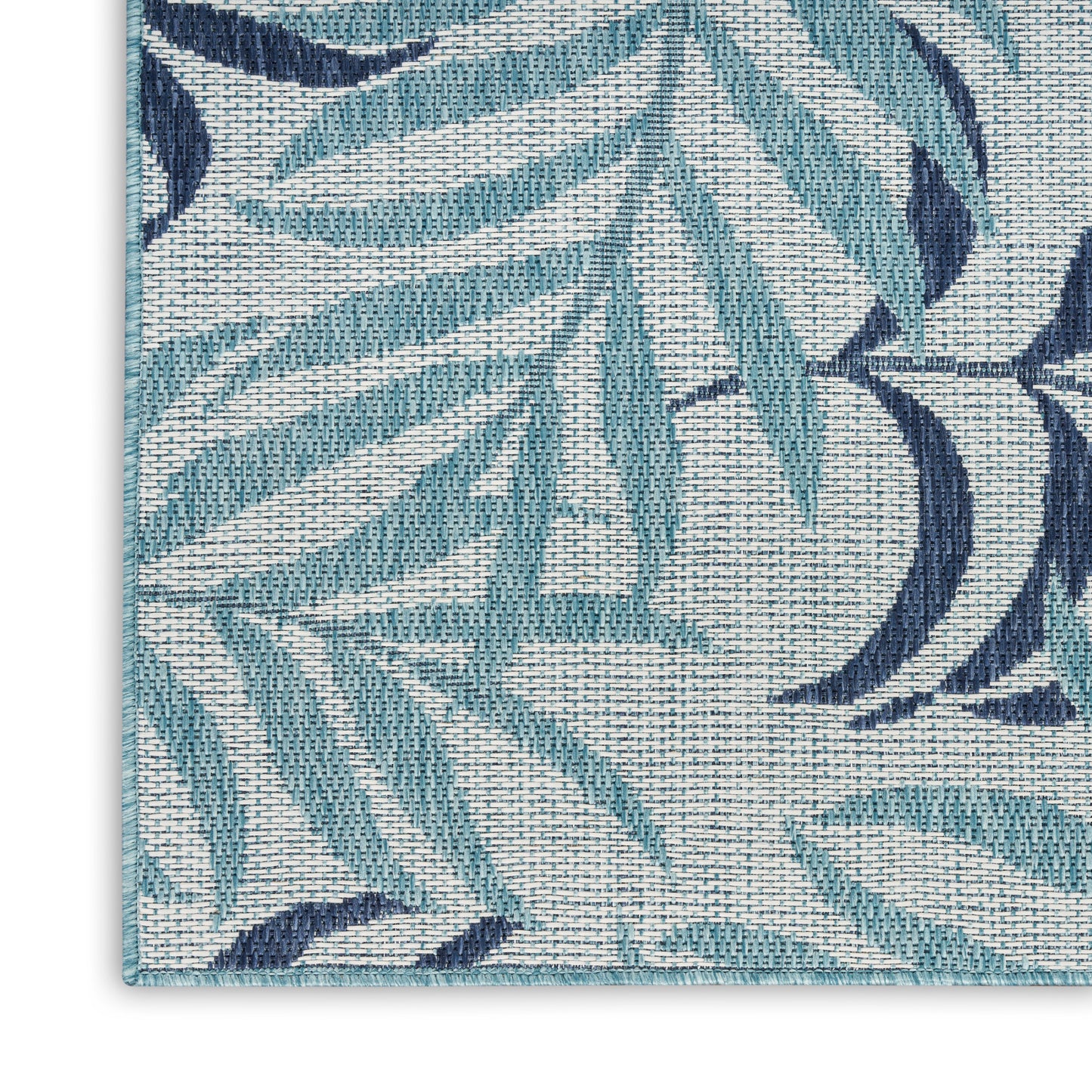 Nourison Garden Oasis 2' x 8' Blue Tropical Rug
