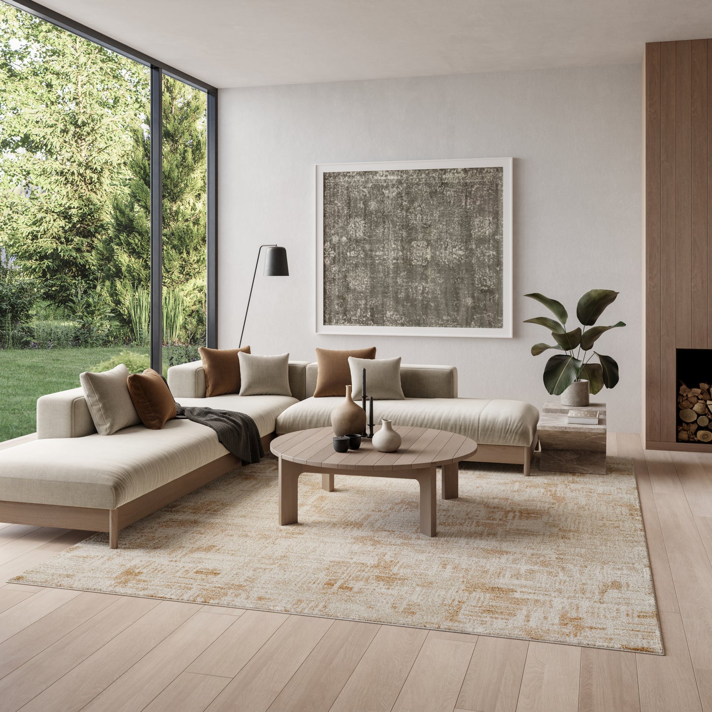 Nourison Dekor 7'10" x 9'10" Ivory Taupe Modern Indoor Rug