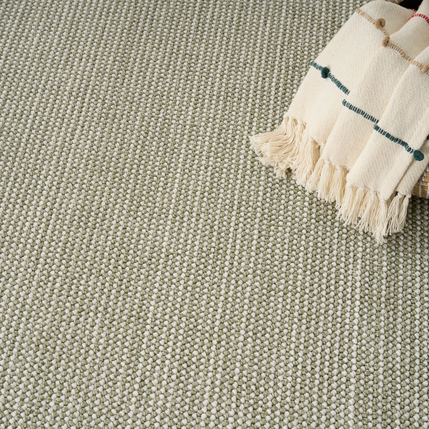Nourison Natural Texture 3'11" x 5'11" Ivory Green Farmhouse Indoor Rug