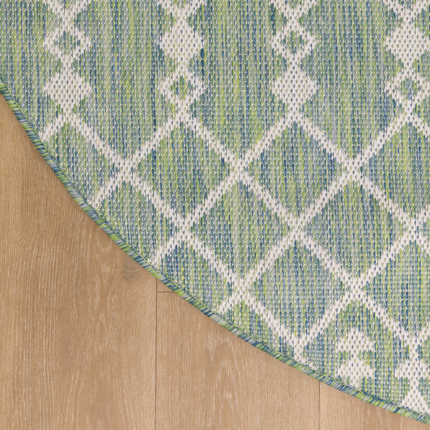 Nourison Positano 8' x Round Blue Green Modern Rug