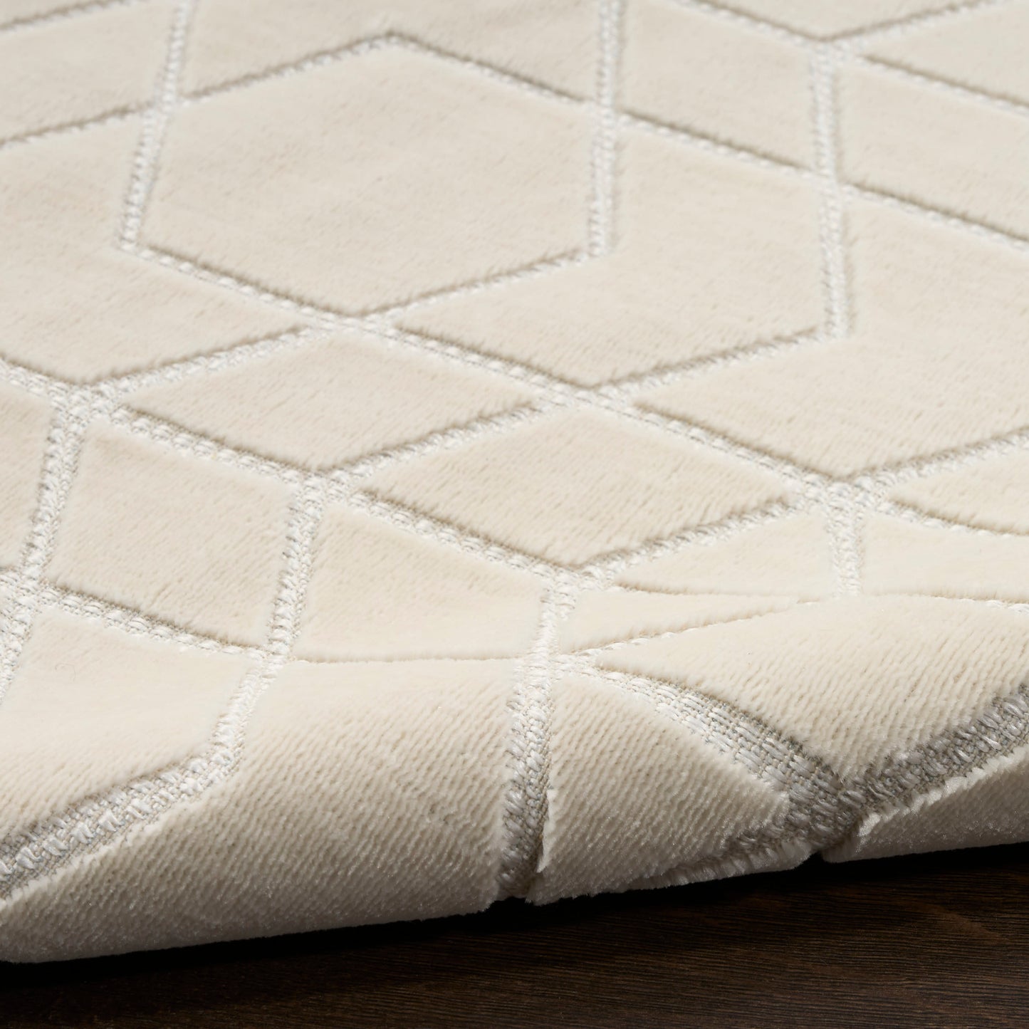 Nourison Washable Charm 6' x 9' Ivory Modern Indoor Rug