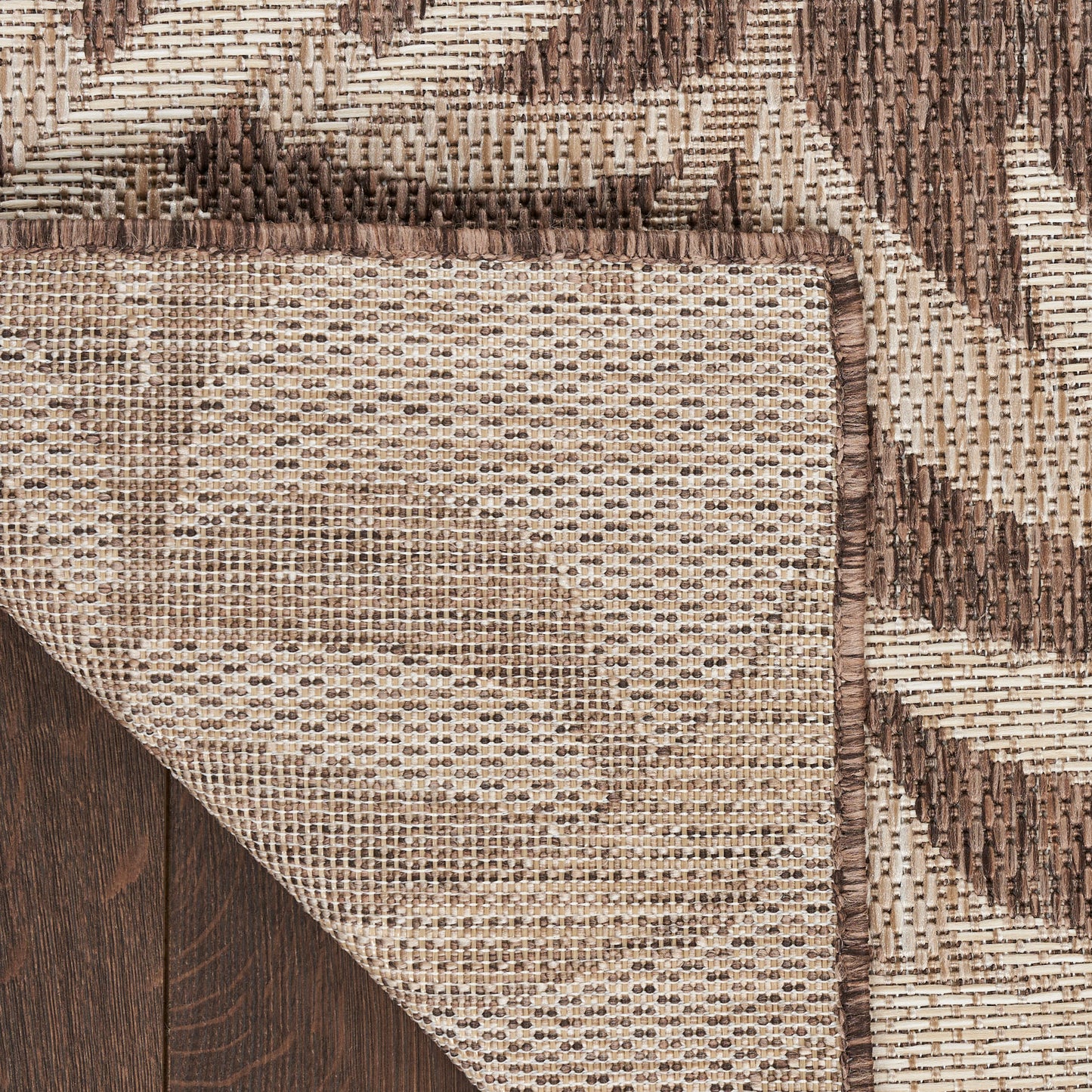 Nourison Garden Oasis 2' x 6' Mocha Tropical Rug