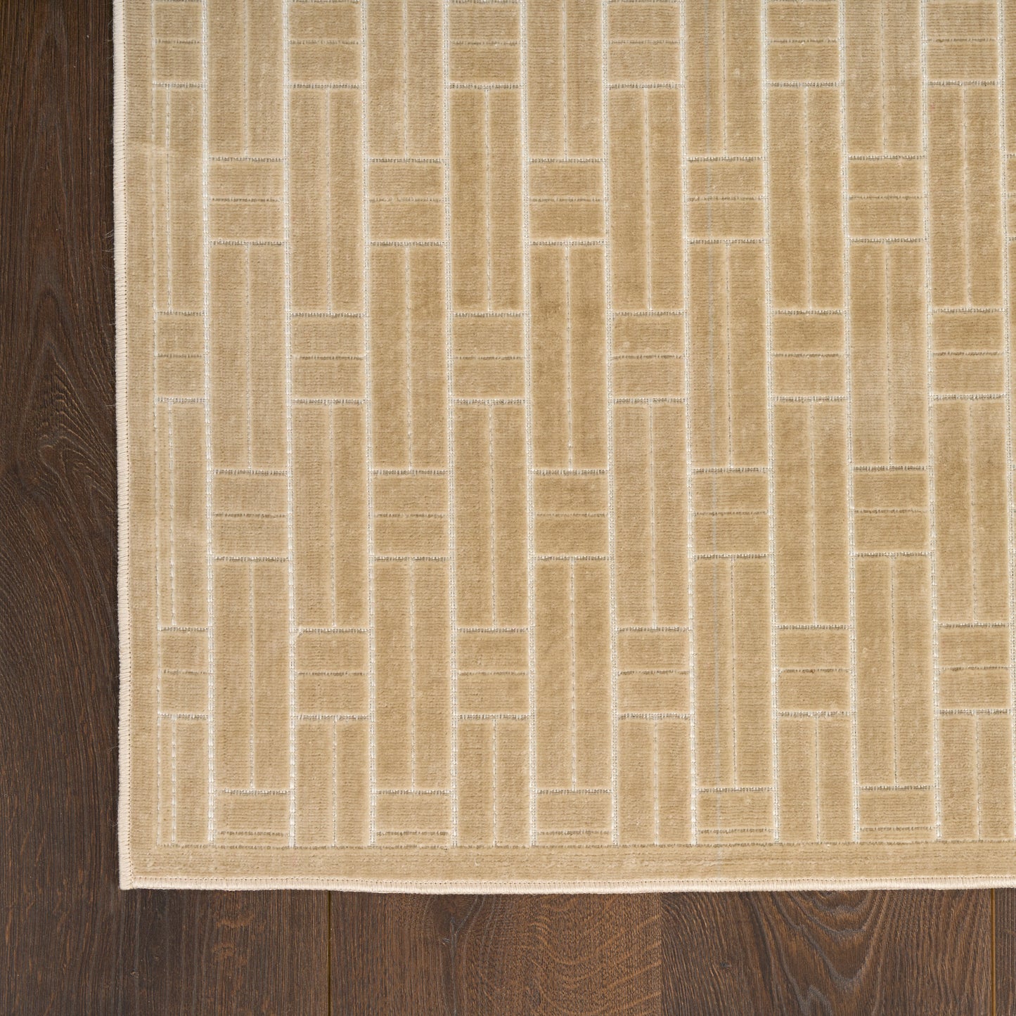 Nourison Washable Charm 2' x 3' Beige Ivory Modern Indoor Rug