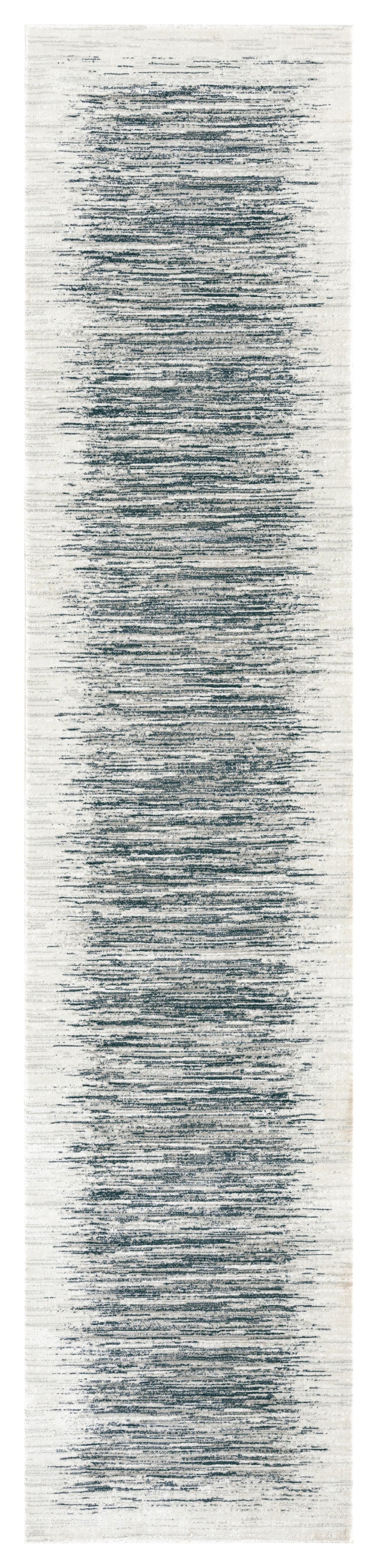 DKNY Grand Street 2'2" x 10' Ivory Blue Modern Indoor Rug