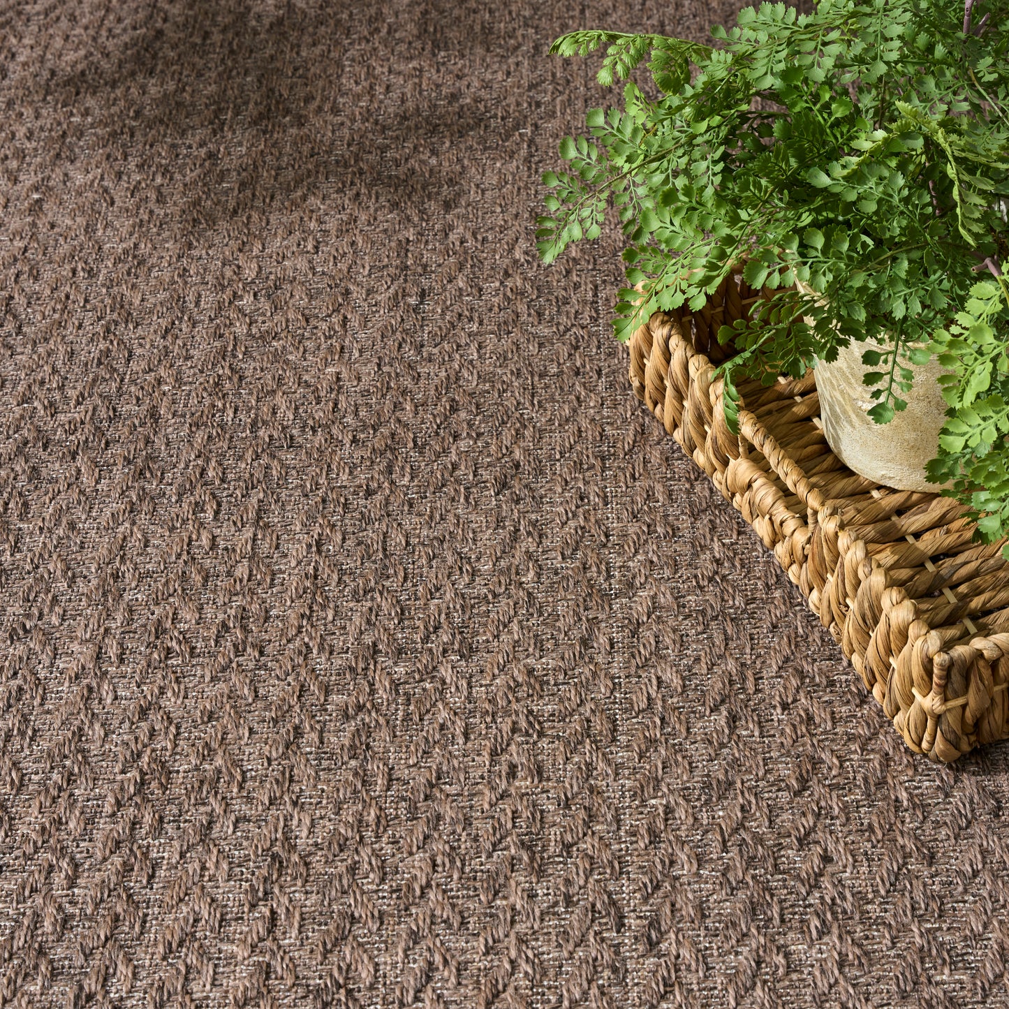 Nourison Tulum 4' x 6' Brown Outdoor Rug