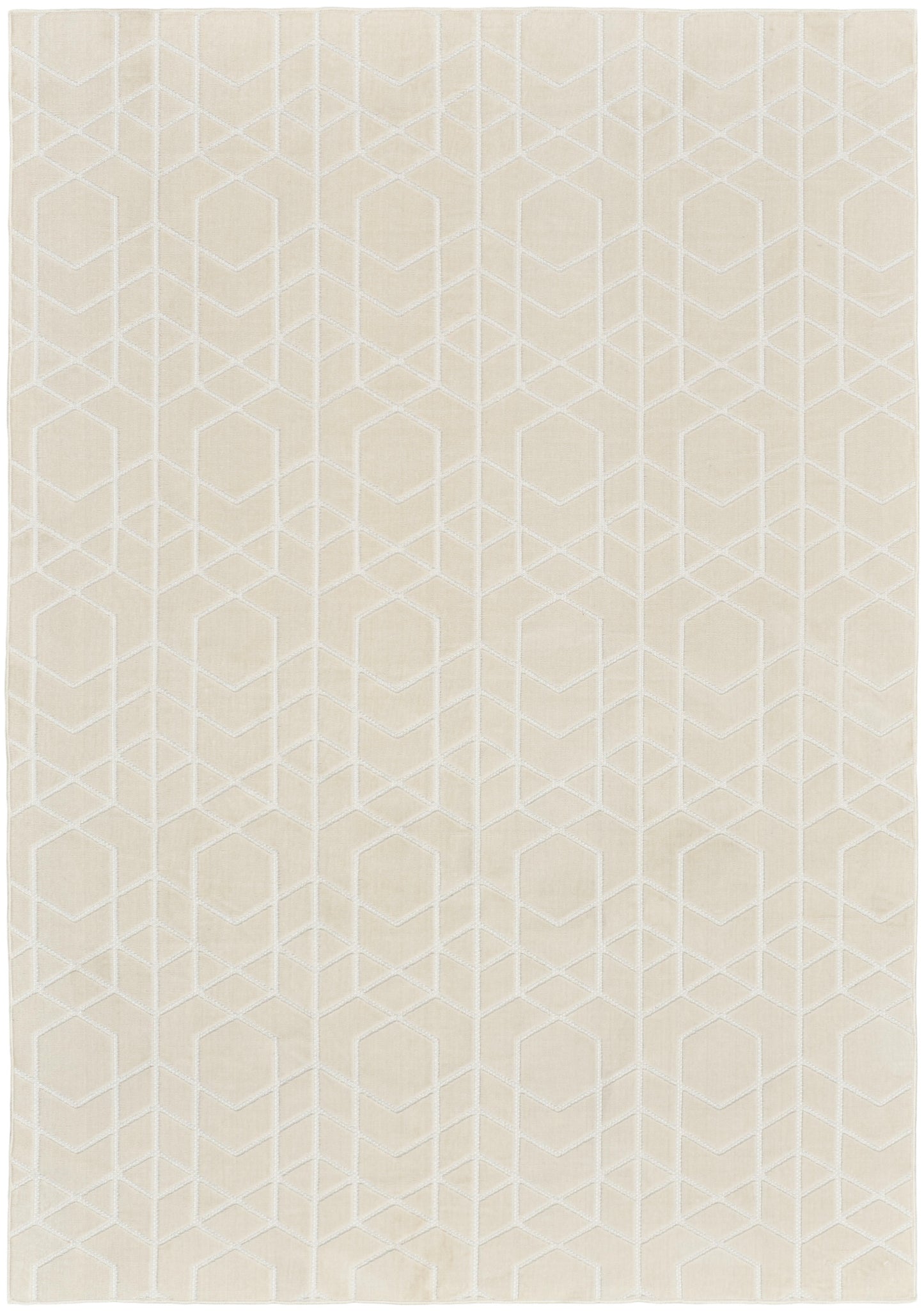 Nourison Washable Charm 5' x 7' Ivory Modern Indoor Rug