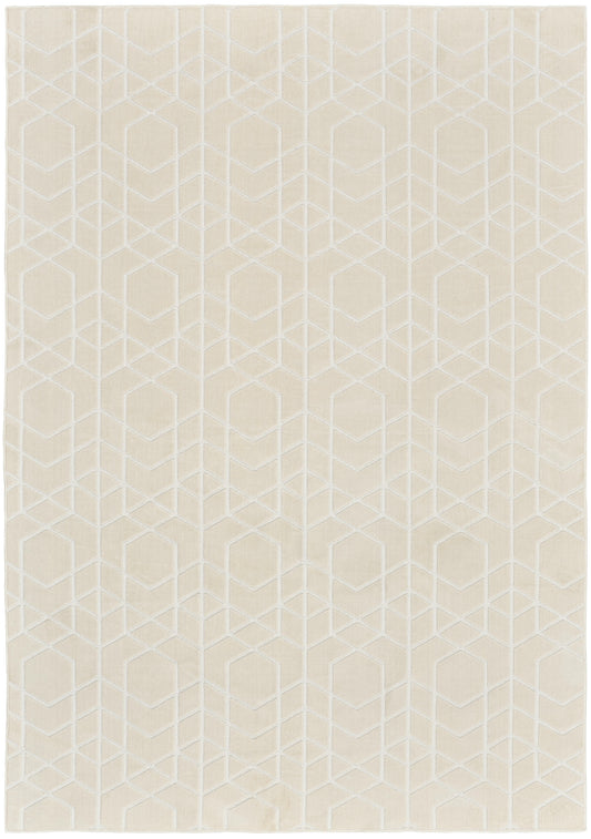 Nourison Washable Charm 5' x 7' Ivory Modern Indoor Rug
