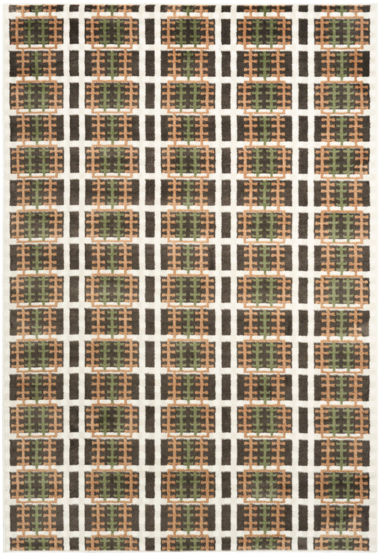 Nourison Nordic 5' x 7' Charcoal Multicolor Modern Indoor Rug