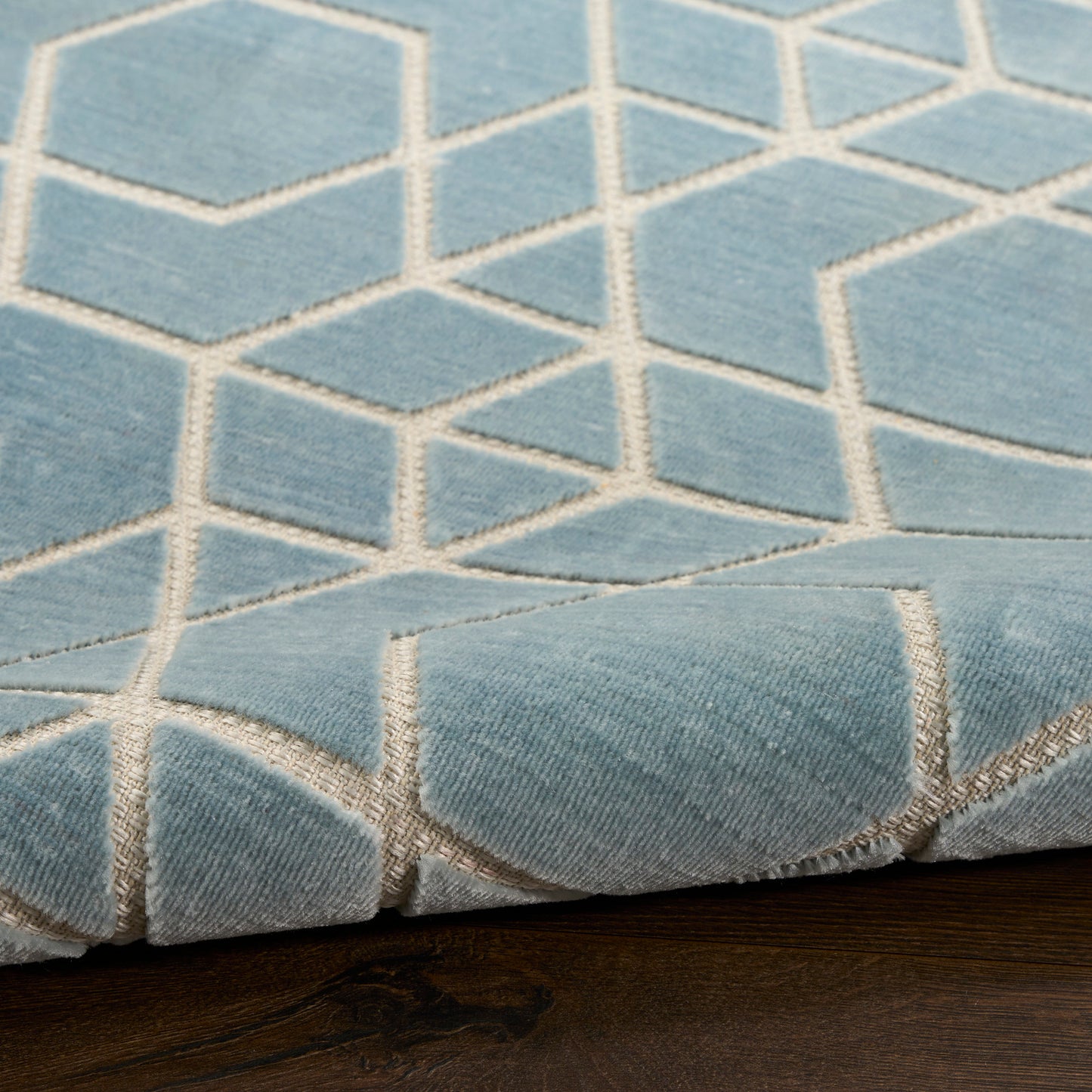 Nourison Washable Charm 8' x 10' Blue Ivory Modern Indoor Rug