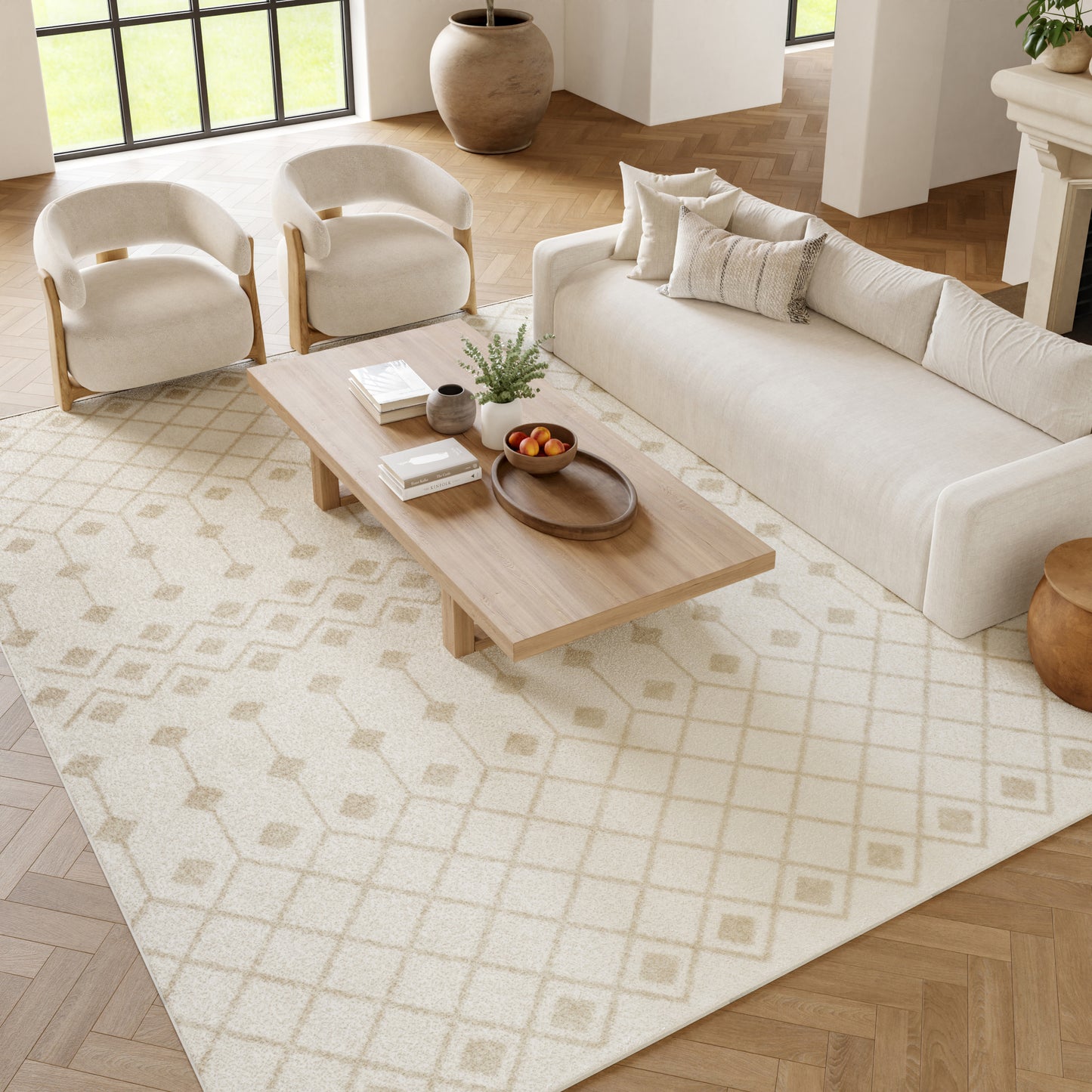 Nourison Grafix 6' x 9' Ivory Beige Bohemian Indoor Rug