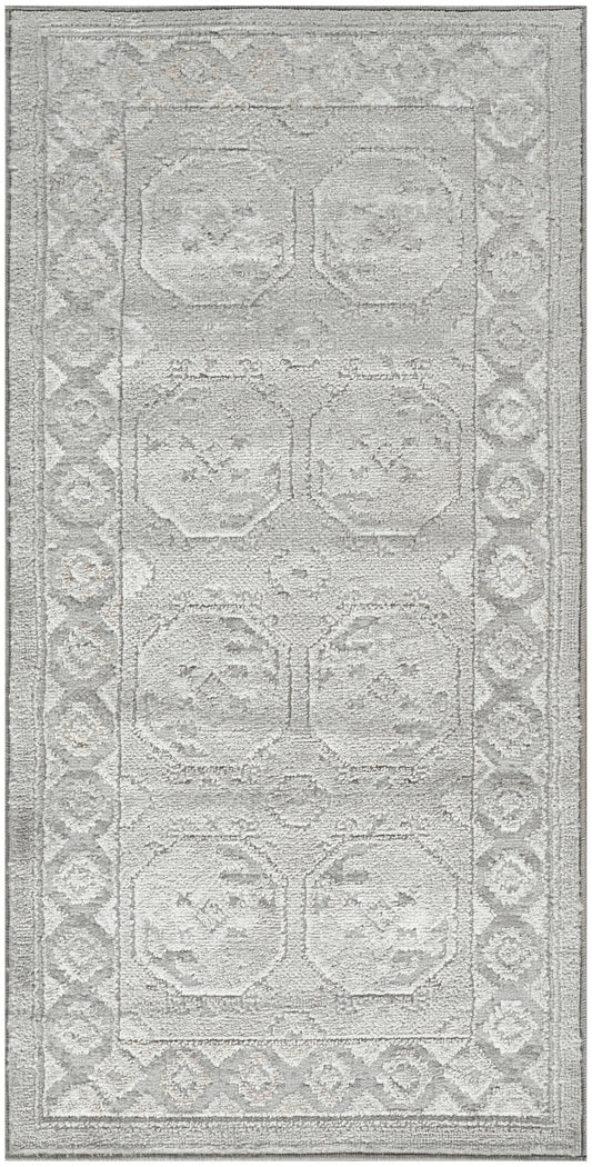 Nourison Dekor 2' x 4' Grey Vintage Indoor Rug