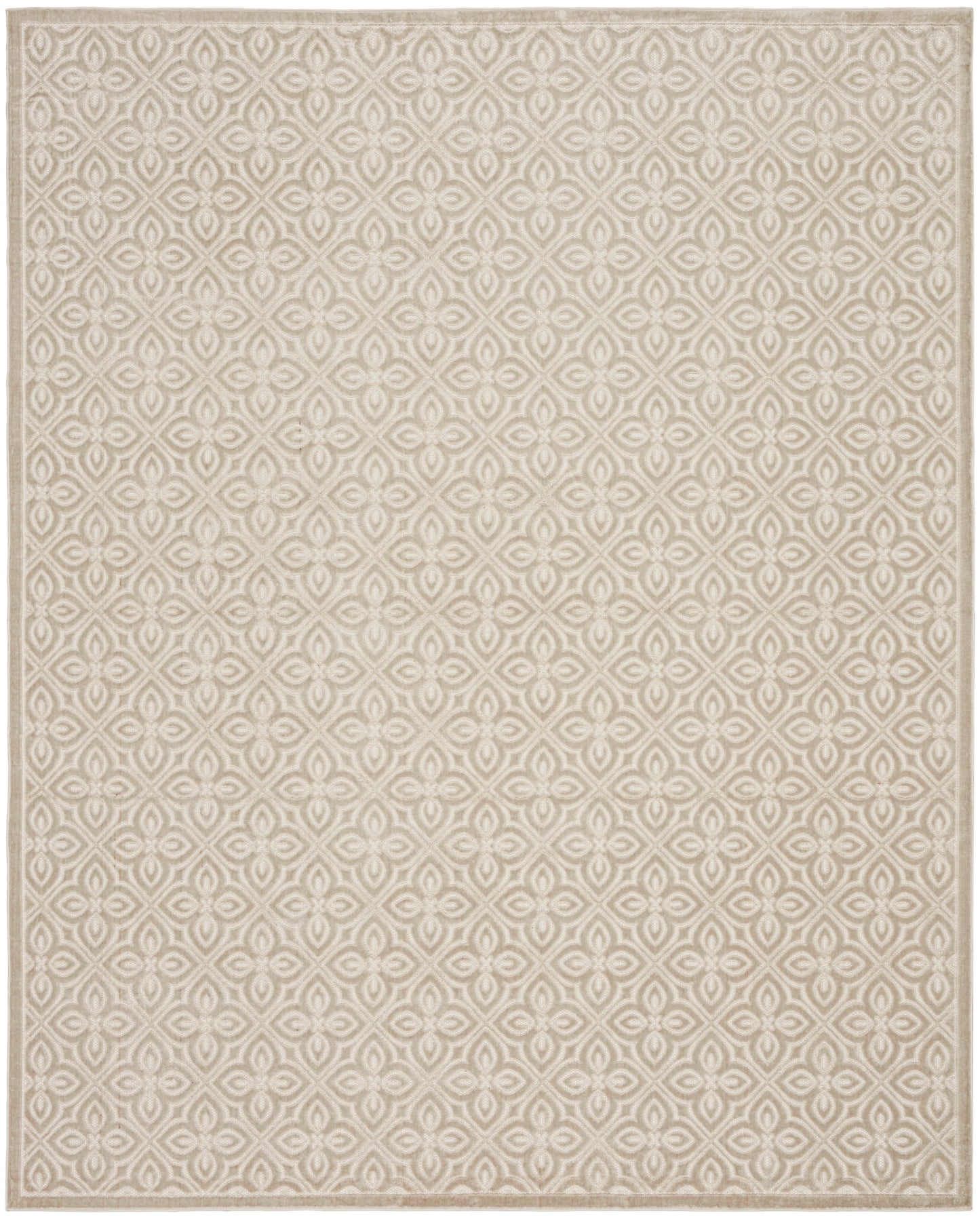 Nourison Washable Charm 8' x 10' Silver Ivory Contemporary Indoor Rug