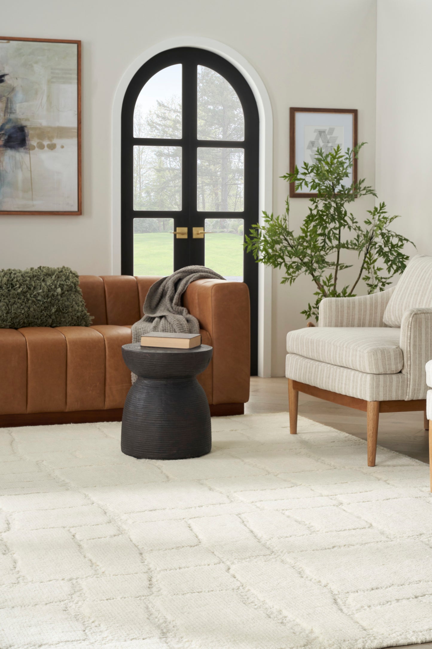 Nourison Blanco 9'9" x 13'9" Ivory Modern Indoor Rug