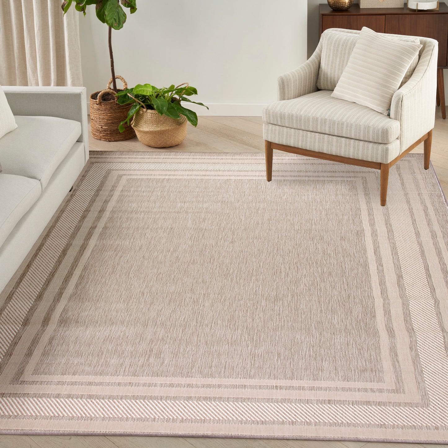 Nourison Horizon Indoor/Outdoor 10' x 14' Grey Modern Rug