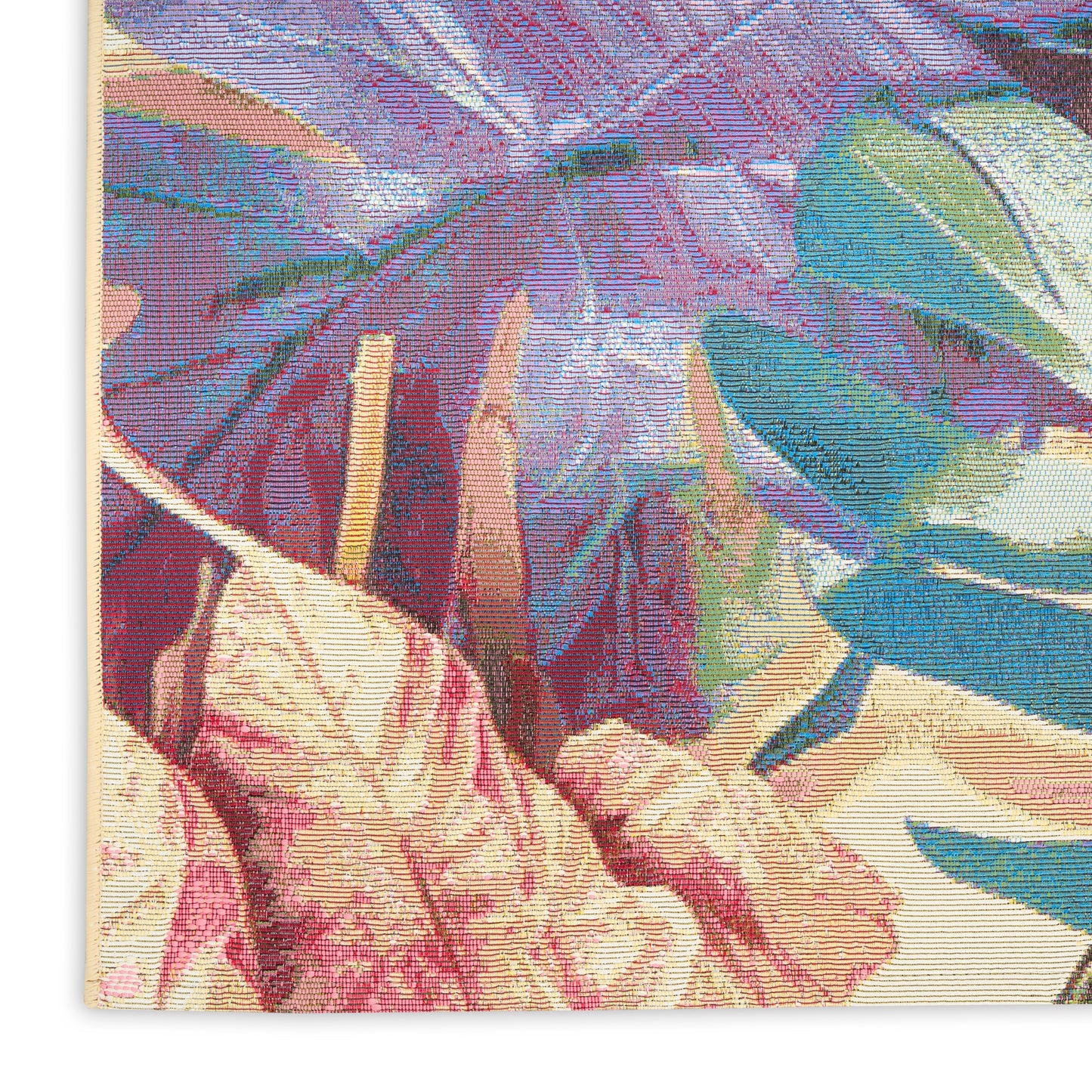 Nourison Color Splash 5'3" x 7'3" Multicolor Tropical Rug