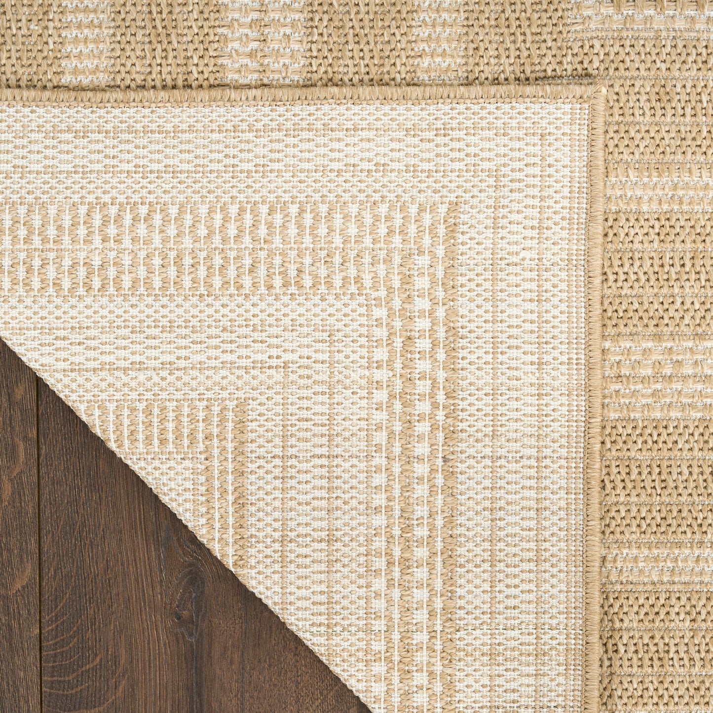 Nourison Tulum 2'2" x 10' Taupe Ivory Outdoor Rug