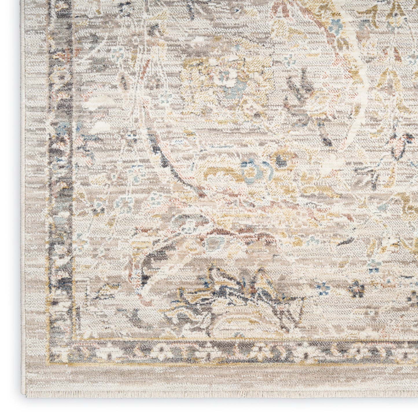 Nourison Antique Fusion 8' x 10' Light Grey Vintage Indoor Rug